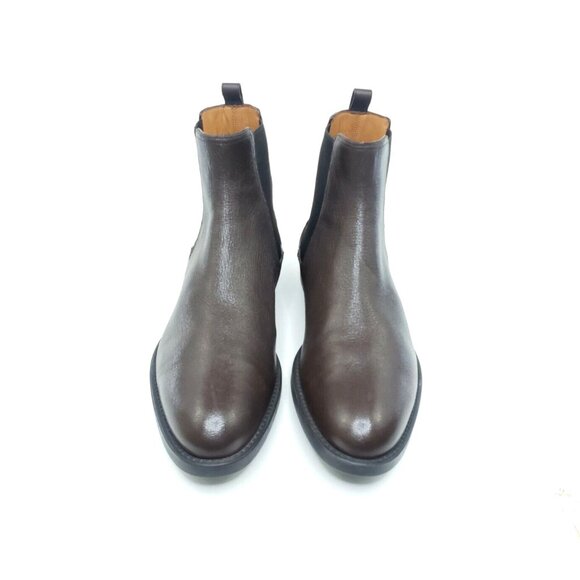 Bally Alan Chelsea Boots Goat Grained Brown Leather Mens US 8.5 $725